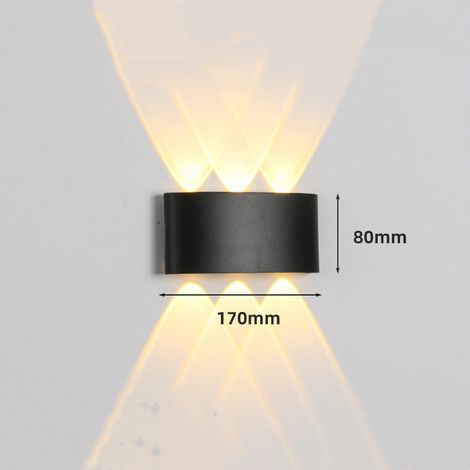 ZOLGINAH Applique Murale LED 6W Intérieur 6 Lampes Murale Moderne Carré Up Down en Aluminium Eclairage Décoration Lumière pour Chambre a Coucher Bureau Lit Couloir Salon Hôtel Bar Blanc Chaude (1/3)