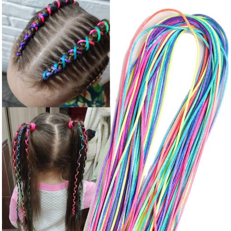 Cordon Tressé Pour Cheveux - Lot de 50 Pièces - Couleurs Dégradées - Pour Chignon et Tresses - Accessoire Coiffure DIY (1/5)
