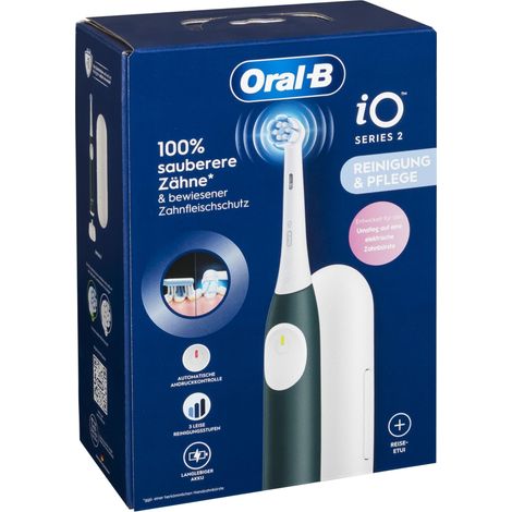 Oral-B iO Series 2, mit Reiseetui Forest Green Elektrische Zahnbürste