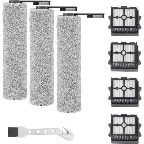 Kit de accesorios para aspiradora de líquidos y sólidos - Repuestos: 4 filtros, 3 cepillos giratorios, 1 cabezal de cepillo universal de cuello de cisne - Paquete combinado S5