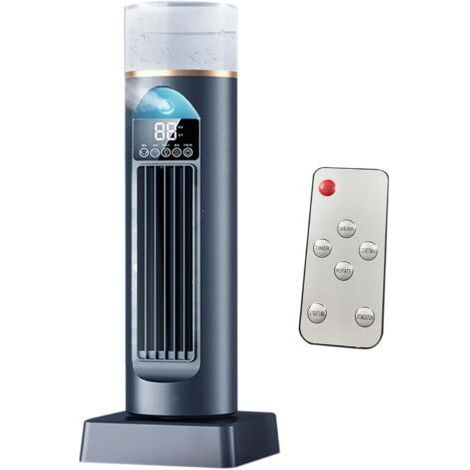 Ventilateur de climatisation - Ventilateur tour rafraîchissant pour chambre Refroidisseur oscillant silencieux sans pales à 6 vitesses avec télécommande pour chambre, salon, bureau, camping-car (1/5)