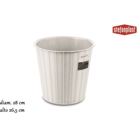 Stefanplast Cestino Carta Elegance Chiuso 26,5cm Bianco
