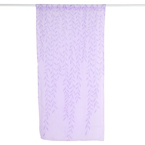 Rideau Transparent pour Chambre à Coucher, Pastorale, pour étude en Saule, en Gaze, Ensembles de Quincaillerie Décoratifs pour Fenêtres de Maison (Violet) (1/5)