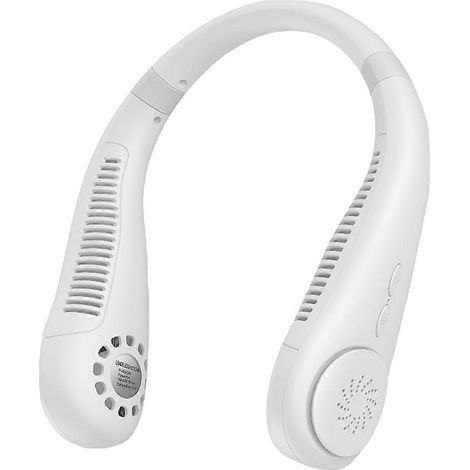 Ventilateur de cou USB rechargeable, portable et mains libres, suspendu, 3 vitesses réglables (1/4)