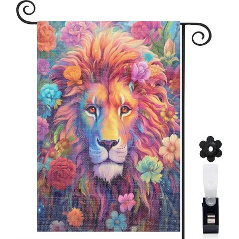 Drapeau de jardin Joyeuses saisons en lin lavable 30 x 45 cm double face mariage (1/5)