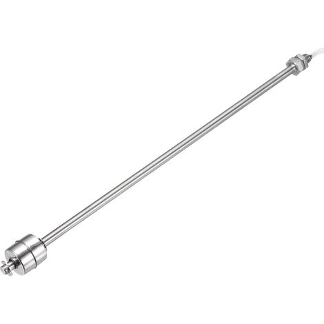 Interrupteur À Flotteur En Acier Inoxydable, Tige De 300mm 110V DC 0.2A Capteur De Niveau D'eau Vertical Filetage M10 Contrôleur De Niveau De Liquide Pour Pompe/Alarme 1 Pcs (1/5)