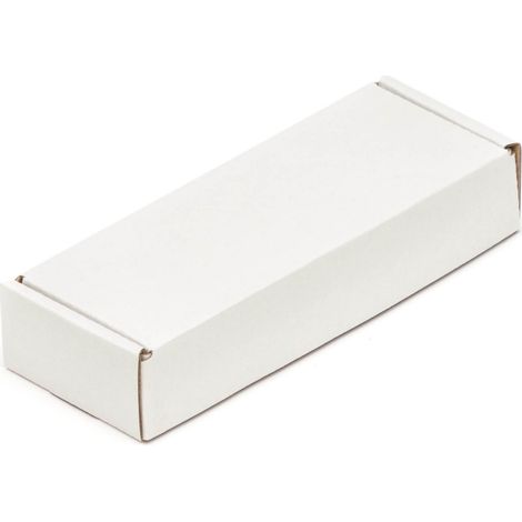 100 Faltschachteln 145 x 52 x 27 mm Post Versandkartons Wellpappe Kartons weiß (1/4)