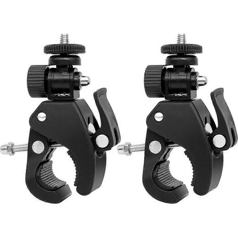 Lot de 2 supports universels pour caméra de vélo, en plastique, pour fixation embarquée.-15X5cm-Black