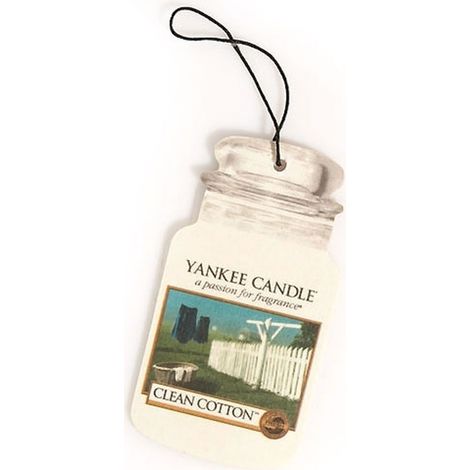 Vela para coche Yankee Candle, fragancia individual para coche, Algodón Limpio, 15 g