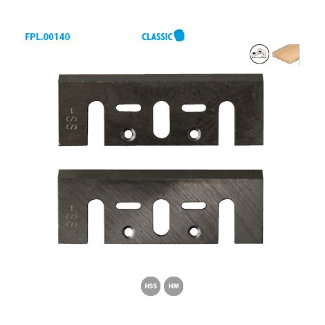 JEU DE 2 FERS RABOT ACIER 82X29X3 MAKITA/RYOBI/B&D - 140.503.00 - LEMAN (1/7)
