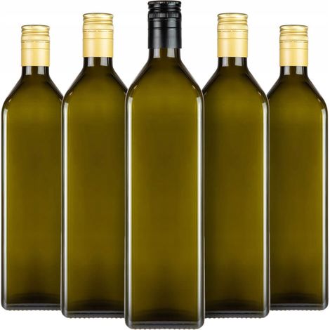 40 botellas de aceite de oliva Marasca de 1 litro para aceite de oliva y tinturas. (1/5)