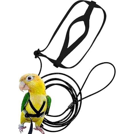 Vogelgeschirr, verstellbare 160 cm Leine, bissfestes Nylonseil, Outdoor-Trainingszubehör für Sittiche und Wellensittiche (1/5)