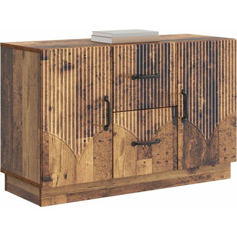 Maison La Vie - Buffet Salon Moderne - Meuble de rangement - Bois ancien 89 x 34,5 x 57 cm Bois d'ingénierie bu3102