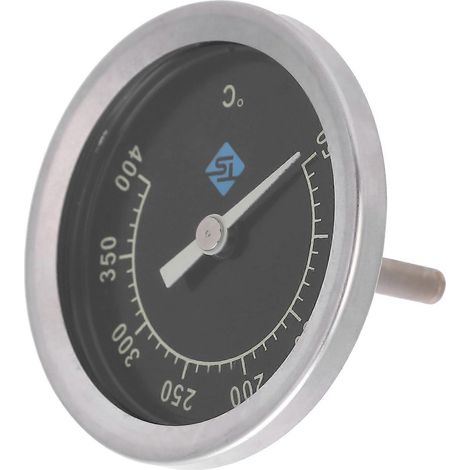 Edelstahl-Grillthermometer mit Drehknopf, geeignet für Backofen (50–400 °C), Küchen- und Backzubehör