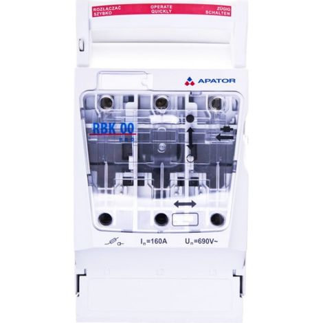 Interruttore sezionatore con fusibili 160A RBK 00 pro-SD-R /terminali scatola 4-95mm2/ 63-823259-161