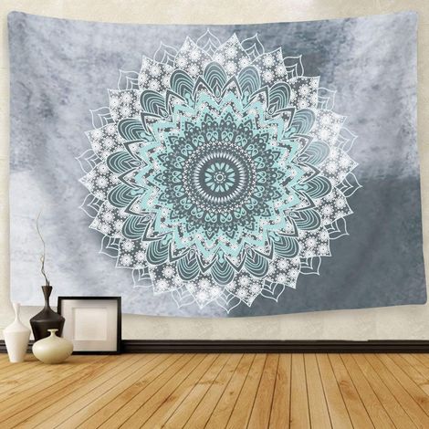 AGE Mandala Tapisserie, Hippie Bohème Fleur Psychédélique Tapisserie Tenture Indienne Dortoir Décor Salon Chambre 59x79 pouces (1/5)