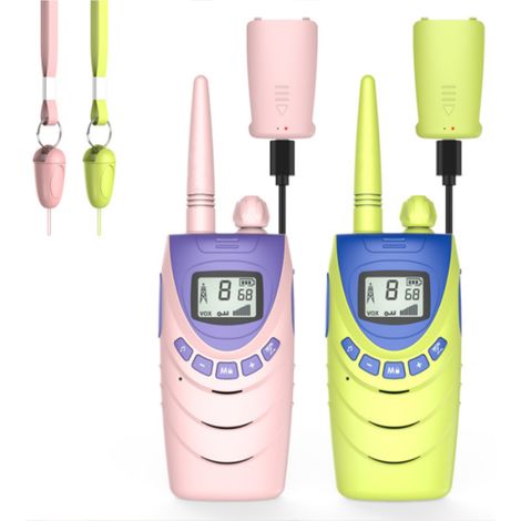 Lot de 2 sachets de poudre + talkie-walkie vert, rechargeable pour enfants-AquaForge (1/5)