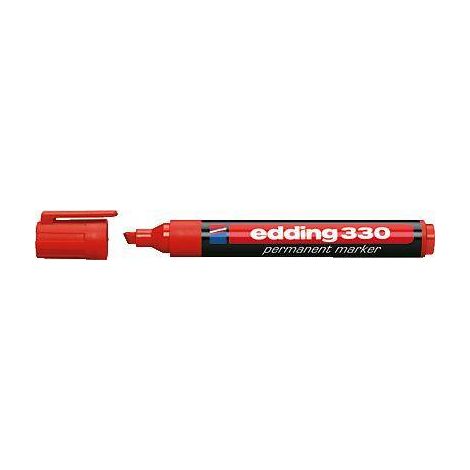 Edding 330 4-330002 Marqueur permanent rouge résiste à l'eau: oui