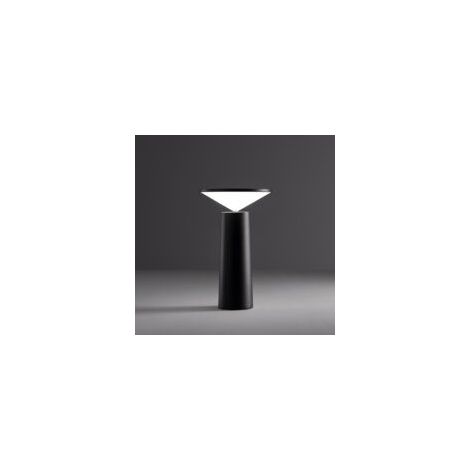 Kabellose LED-Tischleuchte, USB-aufladbare Schreibtischlampe, dimmbare Touch-Nachttischlampe, 3 Farben, für den Innen- und Außenbereich, Restaurant, Bar, IP54, Schwarz – Crezuo