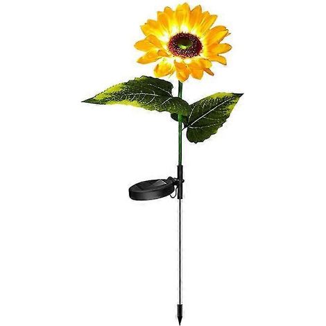 Guirlandes lumineuses solaires en forme de tournesol, décoratives pour allée de jardin, terrasse, pelouse, patio, porche (lot de 2) (1/5)