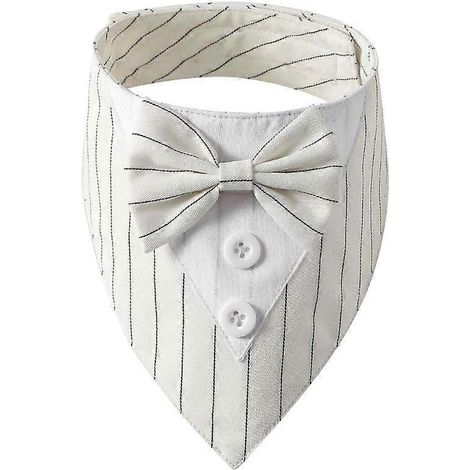 Niedliches, verstellbares Katzenhalsband mit Fliege, großes Kostümhalsband mit Fliege und weißen Streifen, Größe XS, verstellbar und bequem für Katzen.