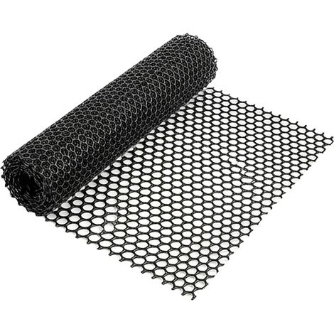 Grille protection gazon Relaxdays, plastique, 1,3x15 m, sans sous-couche, praticable, compatible robots-tondeuses, noire