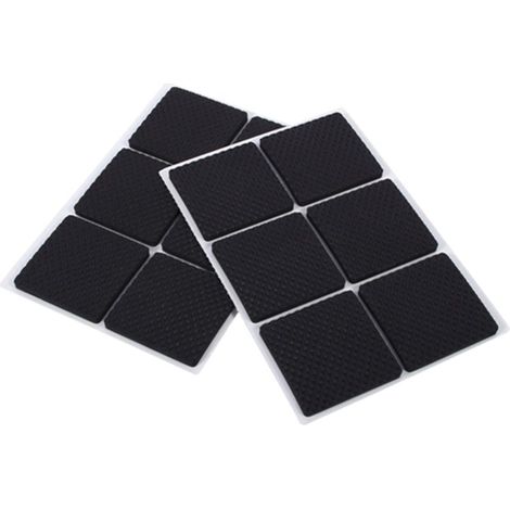 Patins en caoutchouc pour protection de sol, carrelage noir, meubles pour la maison (1/4)
