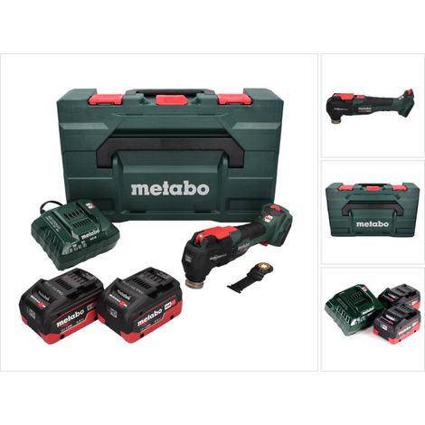 Metabo MT 18 LTX BL QSL Outil multifonction sans fil 18 V sans balais Starlock Plus + 2x Batteries 5,5 Ah + Chargeur + Coffret metaBOX