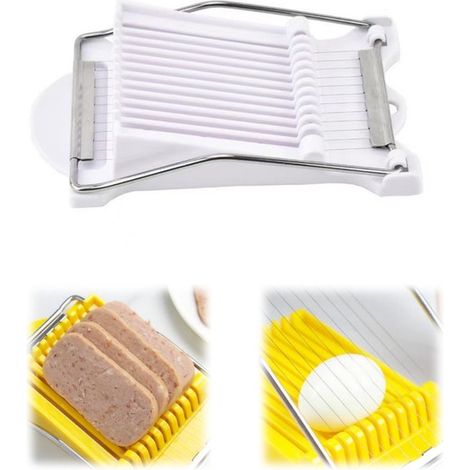 Cortador de alimentos multifuncional de acero inoxidable: apto para carne, queso, kiwis, fresas, plátanos, huevos duros y más (1/5)