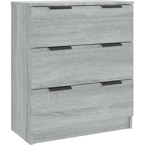 Credenza cassettiera cassettiera mobile contenitore organizer cucina soggiorno salonsonoma 60 x 30 x 70 cm derivati del legno grigio 020036377