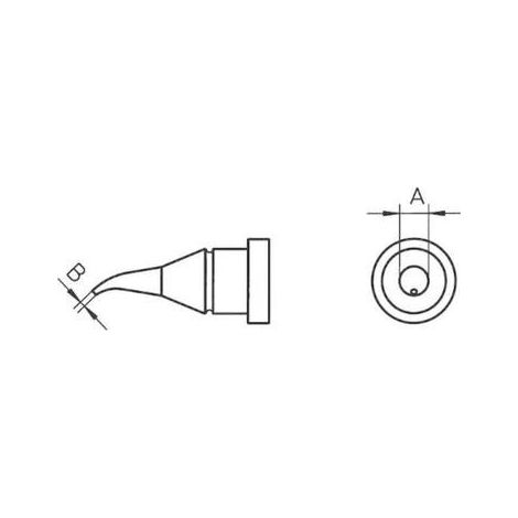 WELLER 00544 425 99 LT-1X-PUNTAS PARA SOLDAR (FORMA REDONDA, PUNTA CURVADA, 0,4 MM, 1 UNIDAD)