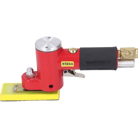 Ponceuse orbitale aléatoire pneumatique à main pour carrosserie bois et composites, molette zinc, 3mm, 13000tr/min, 1/4in, kit 4 pcs (1/5)