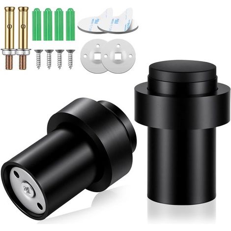 Türstopper aus Edelstahl, dekorativer Wandschutz mit Gummipuffer für Fußleisten, Schranktüren, Küche, Bad, Büro – 60 mm (1/5)
