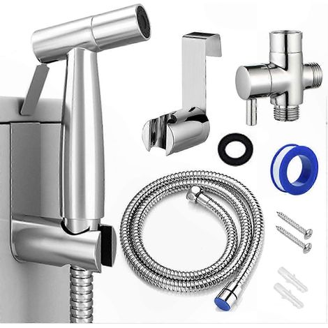 Verstellbares, tragbares Bidet-Duschset zur Reinigung von Toilette und Stoffwindeln mit leistungsstarker Jet-Funktion (1/5)