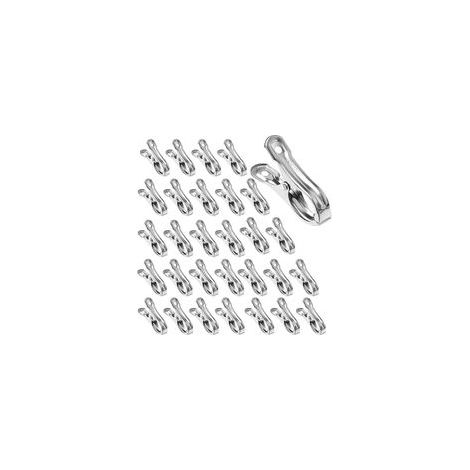 Lot de 24 pinces en métal pour serre - Pinces de jardin en acier inoxydable - Pinces solides pour maintenir les couvertures de plantes et les vêtements