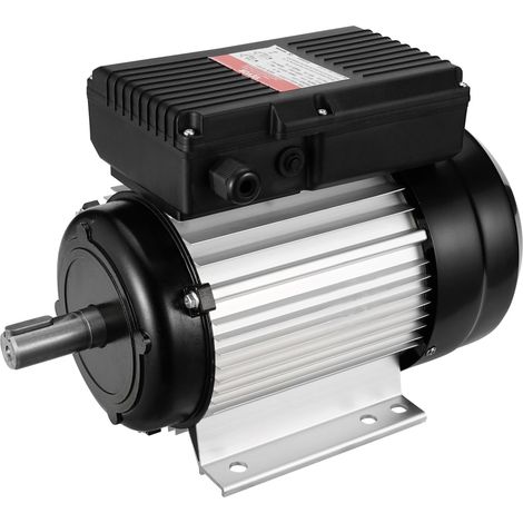 Moteur électrique 2,2 kW moteur de compresseur d'air monophasé, 2800 tr/min, CA 220-240 V, 13,8 A, cadre 90L, B3, arbre à clavette 24 mm, rotation CW/CCW pour machines agricoles et équipements (1/5)