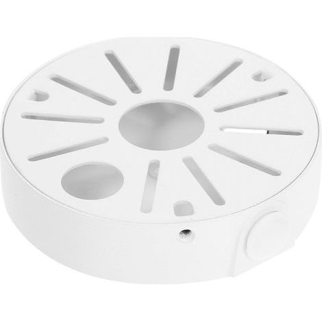 Anschlussdose für Sicherheitskameras, Gehäuse für CCTV-Dome-Kameras, Kabelabdeckung – 13,2 x 13,2 x 3 cm – Weiß (1/4)
