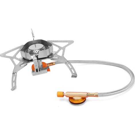 Mini réchaud à gaz portable intégré, four de camping coupe-vent pour terrasse et extérieur (1/5)