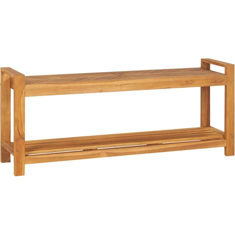 Banc 120 cm Banc de jardin Banc de table de séjour Bois de teck solide 21991 (1/5)