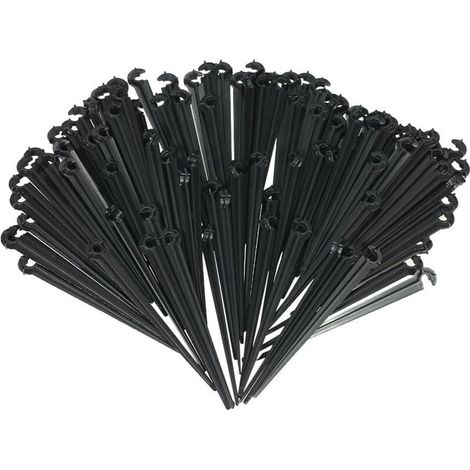 100 gocciolatori regolabili per irrigazione a goccia, sistema di irrigazione a goccia automatico, gocciolatori, irrigatori, picchetti di supporto, per serre/giardino fai da te/aiuole/erbe aromatiche