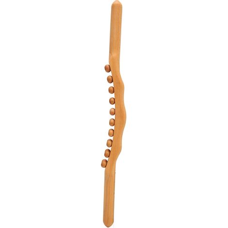 Bâtonnet de massage Gua Sha pour le corps, 20 perles, barre de massage en bois pour le dos, le ventre et les épaules. Idéal pour la relaxation musculaire. (1/5)