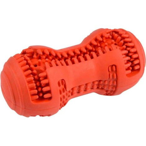 Jouet pour Chien Distributeur "Os" 10cm Rouge