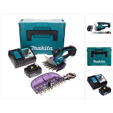 Makita DUM 604 RG1XJ Akku Grasschere 18 V mit Gras- und Strauchscherblatt + 1x Akku 6,0 Ah + Ladegerät + Makpac (1/5)