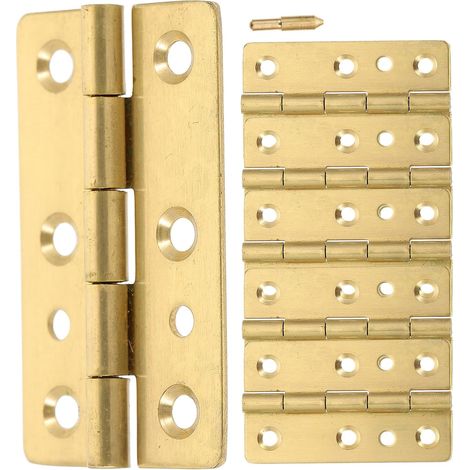 Charnières de piano 2 pouces, petite charnière en cuivre, 6pcs, pour remplacement de couvercle d’armoire, solides, faciles à utiliser (1/5)