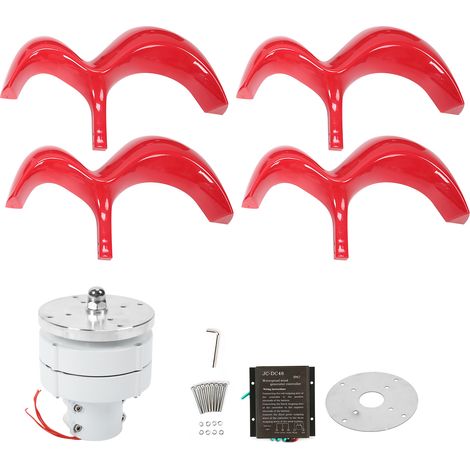 Éolienne Verticale Type Gourde 4 Pales Montage sur Cerceau Générateur 600W 48V DT-HL-600W48V (1/5)