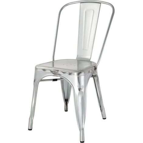 Chaises bistro en acier (lot de 4) - BOLERO (1/5)