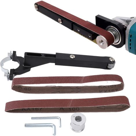 Adaptateur de Meuleuse à Bande pour Meuleuse d'Angle 100mm Support de Polissage et Décaper Mini - KZQ (1/5)