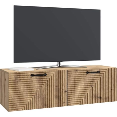 Maison Exclusive - Mobile Porta TV da Muro Rovere Artigianale 98 x 31 x 30 cm (1/5)