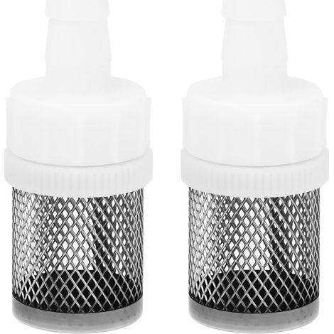 Lot de 2 Préfiltre d’Aspiration à Raccord Cannelé 10 mm en Maille en Acier Inoxydable pour Pompe à Eau Réutilisable (1/5)