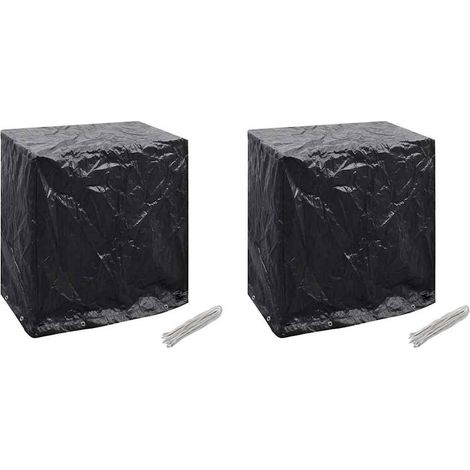 vidaXL Funda muebles jardín mesa ping pong 2 uds 8 ojales 160x55x182cm (1/4)